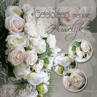 Huwelijk - witte rozen